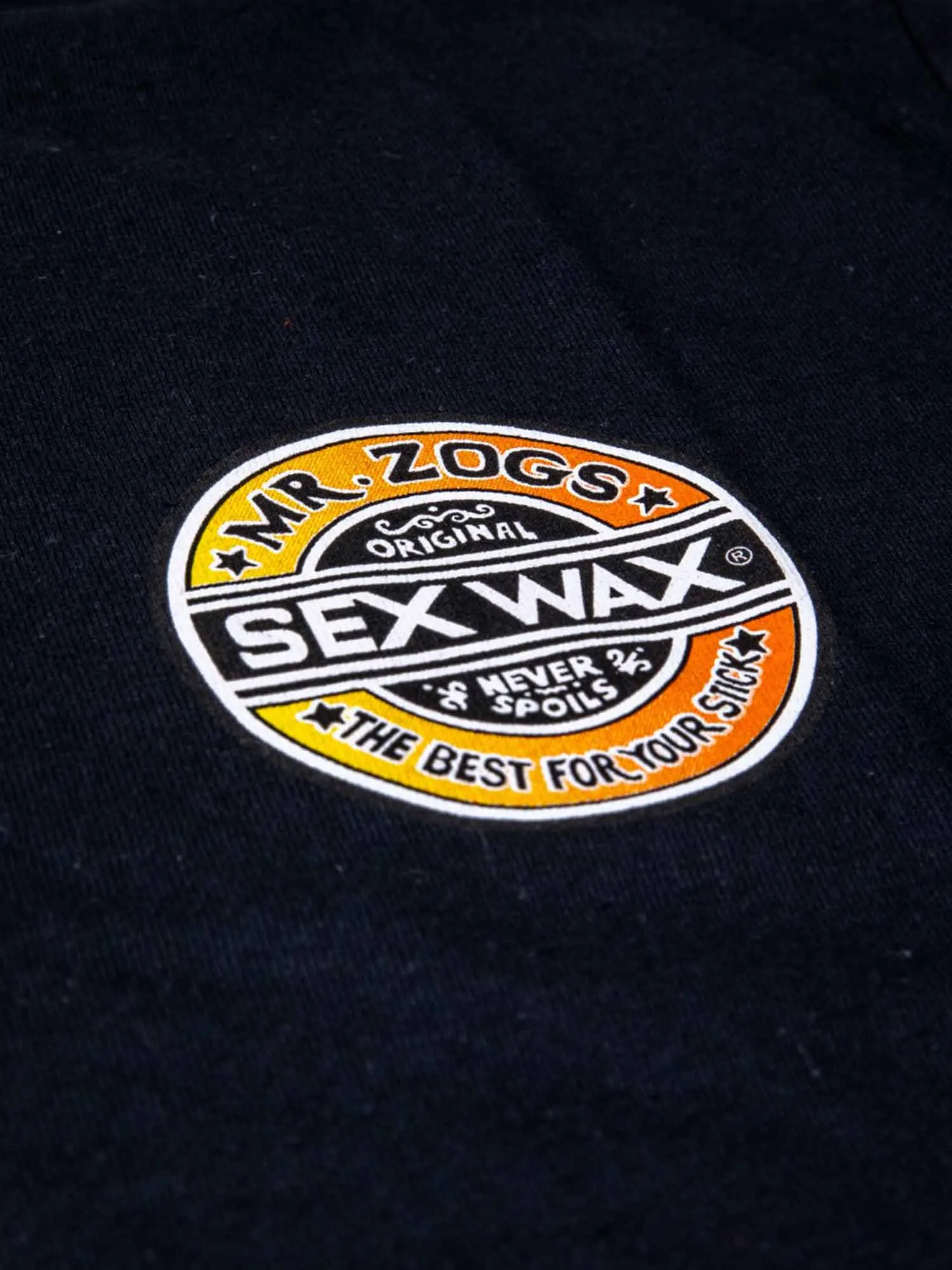 Sex Wax Fade Yellow Orange Tee - Black