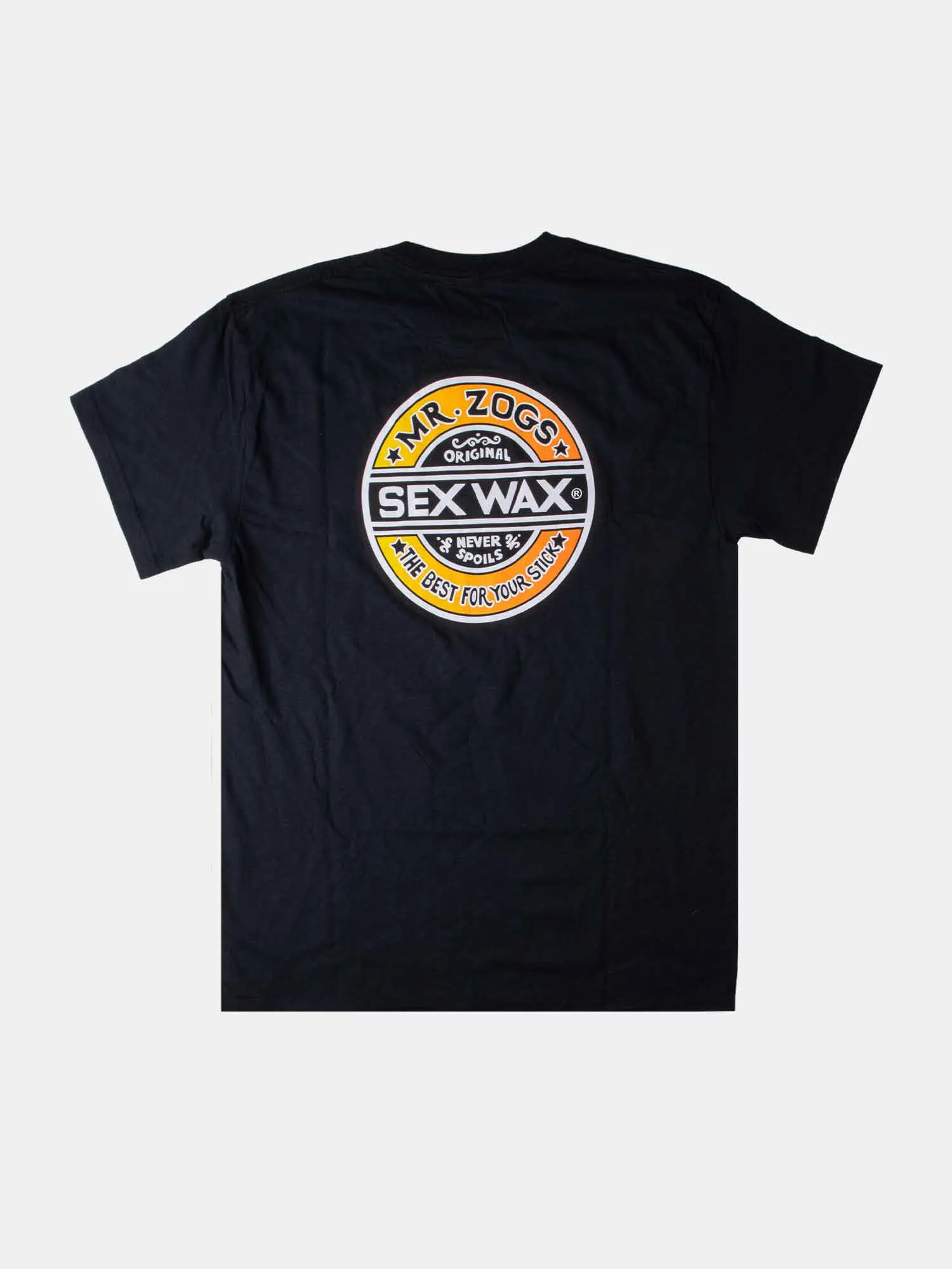 Sex Wax Fade Yellow Orange Tee - Black