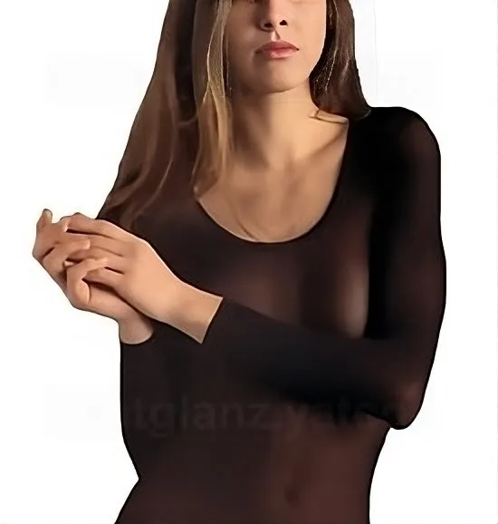 Sheer Nylon Shirt - Lightweight Pantyhose Fabric Blouse for Effortless Style