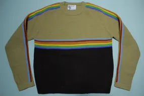 Silton California Vintage 1970s 1980's Striped Ski Resort Sweater