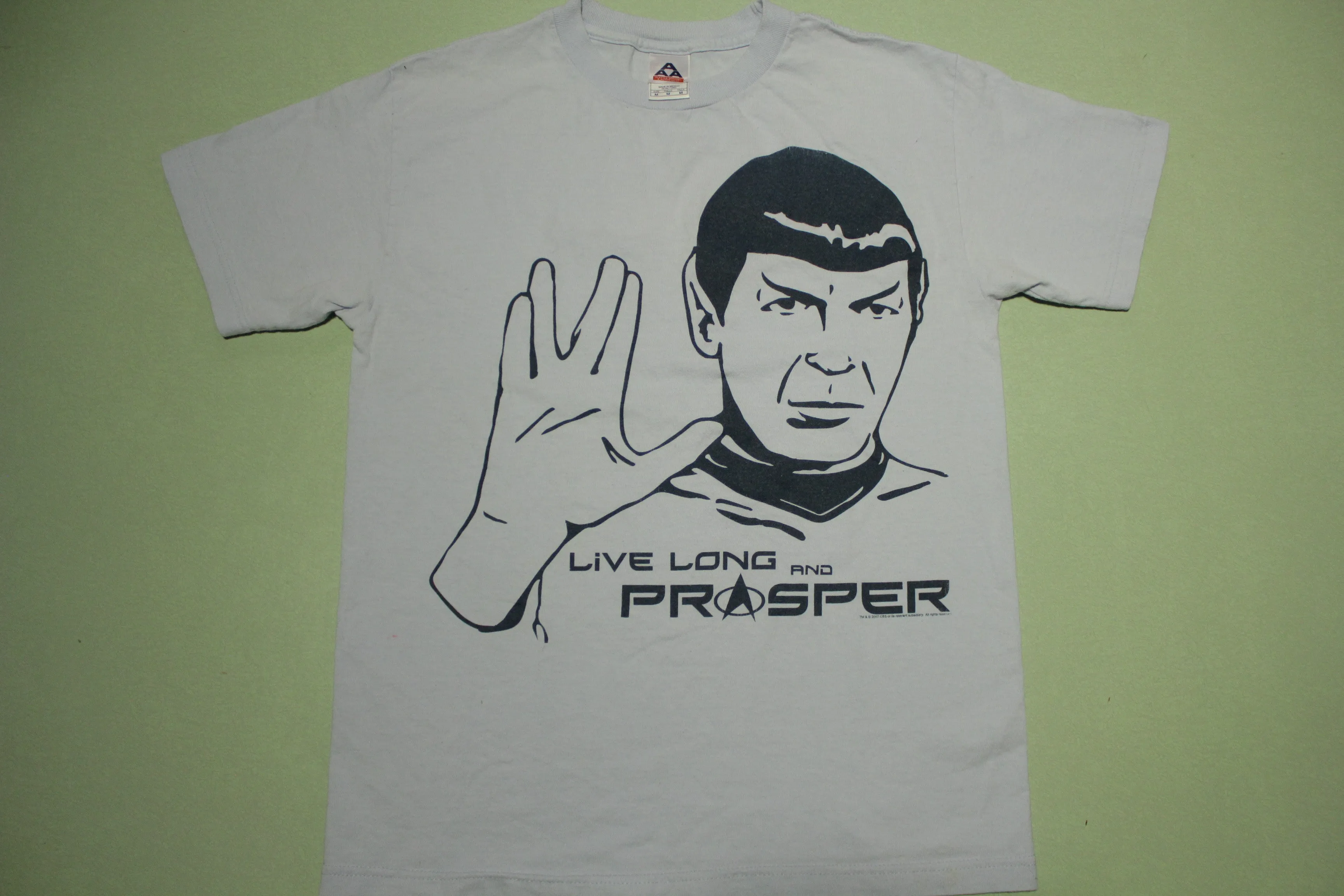 Spock Star Trek Live Long And Prosper 2007 00's Movie Promo Licensed T-Shirt