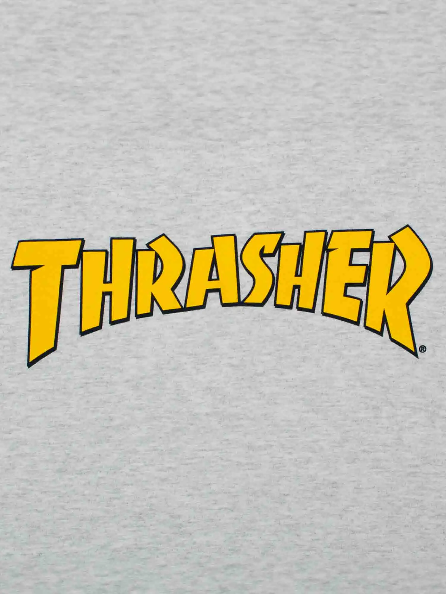 Thrasher Cover Logo Tee - Ash Grey / Yellow