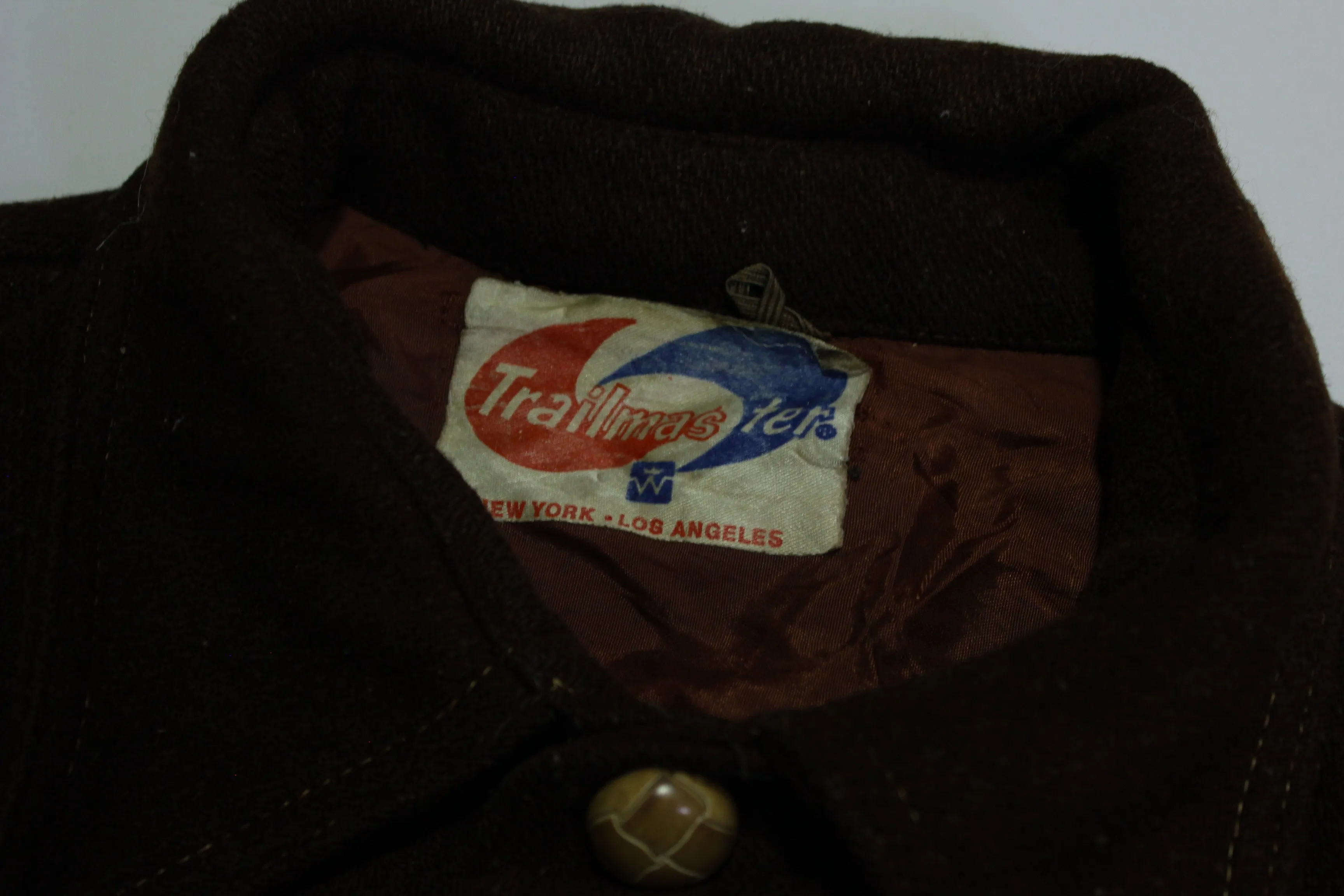 Trailmaster Vintage 70's Heavy Wool Leather Patch Hunting Shooting Shirt Jacket