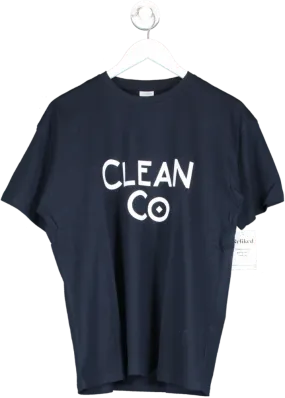 uneek Blue Clean Co T Shirt UK M