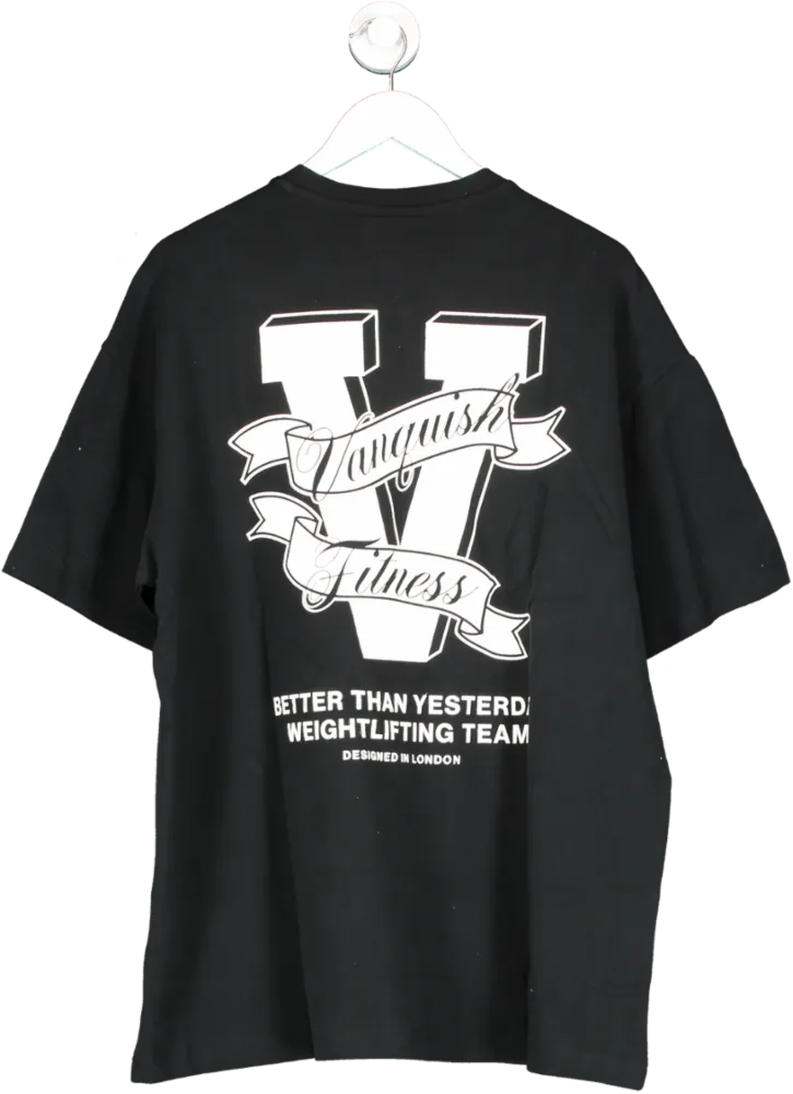 Vanquish Black Weightlifting Team T Shirt UK L