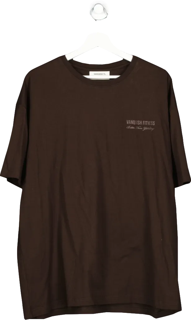 Vanquish Brown Better Than Yesterday Oversized T Shirt UK L