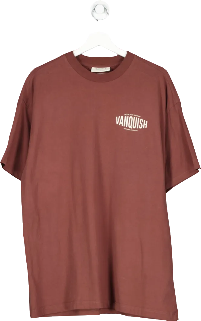 Vanquish Brown Better Than Yesterday Oversized T Shirt UK L