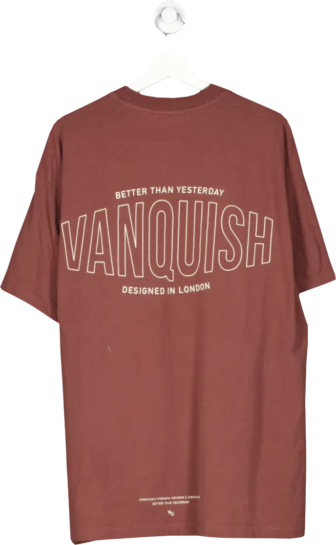 Vanquish Brown Better Than Yesterday Oversized T Shirt UK L