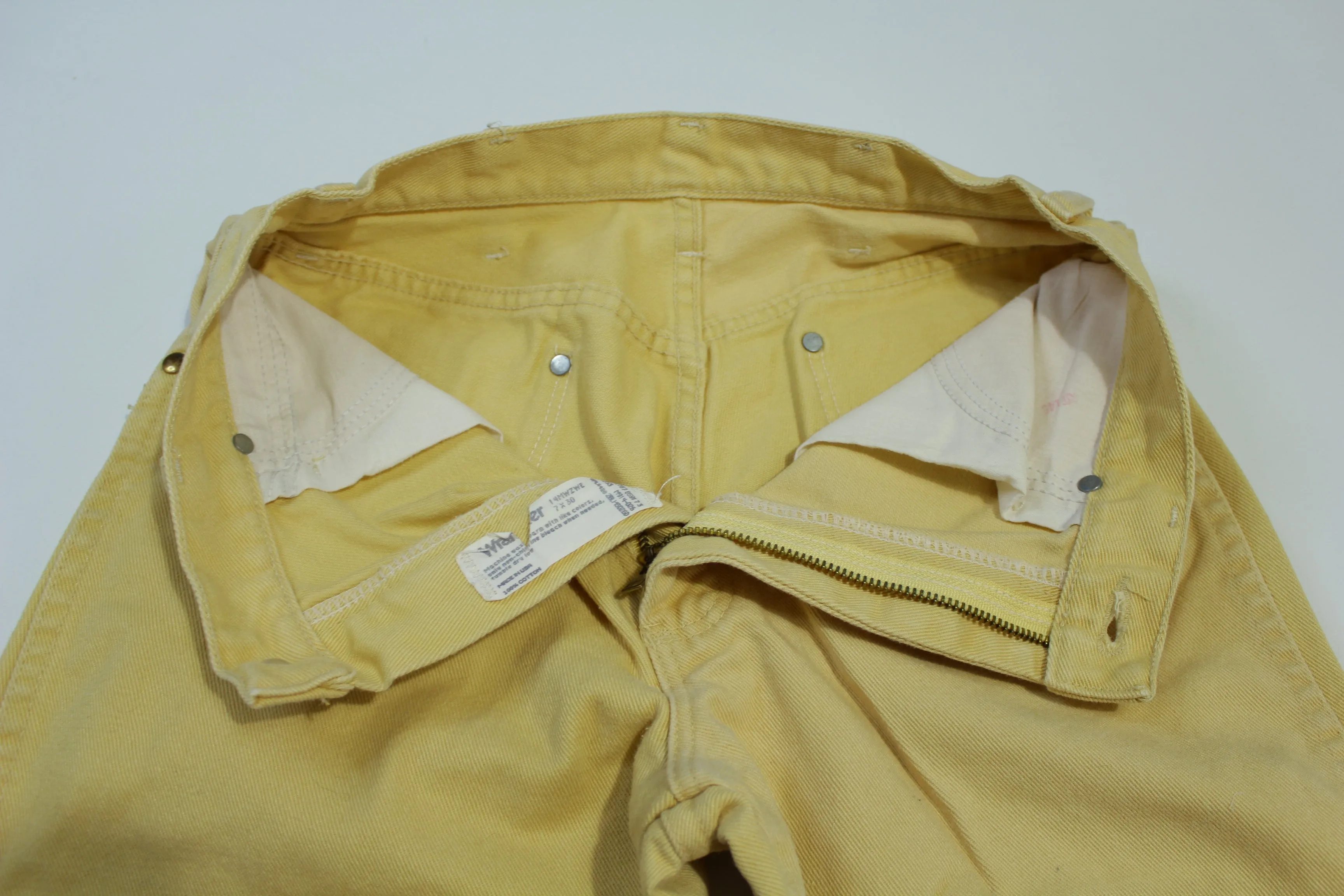 Wrangler Pro Rodeo Vintage 90's 14MWZWE Made in USA Yellow Cream Jeans