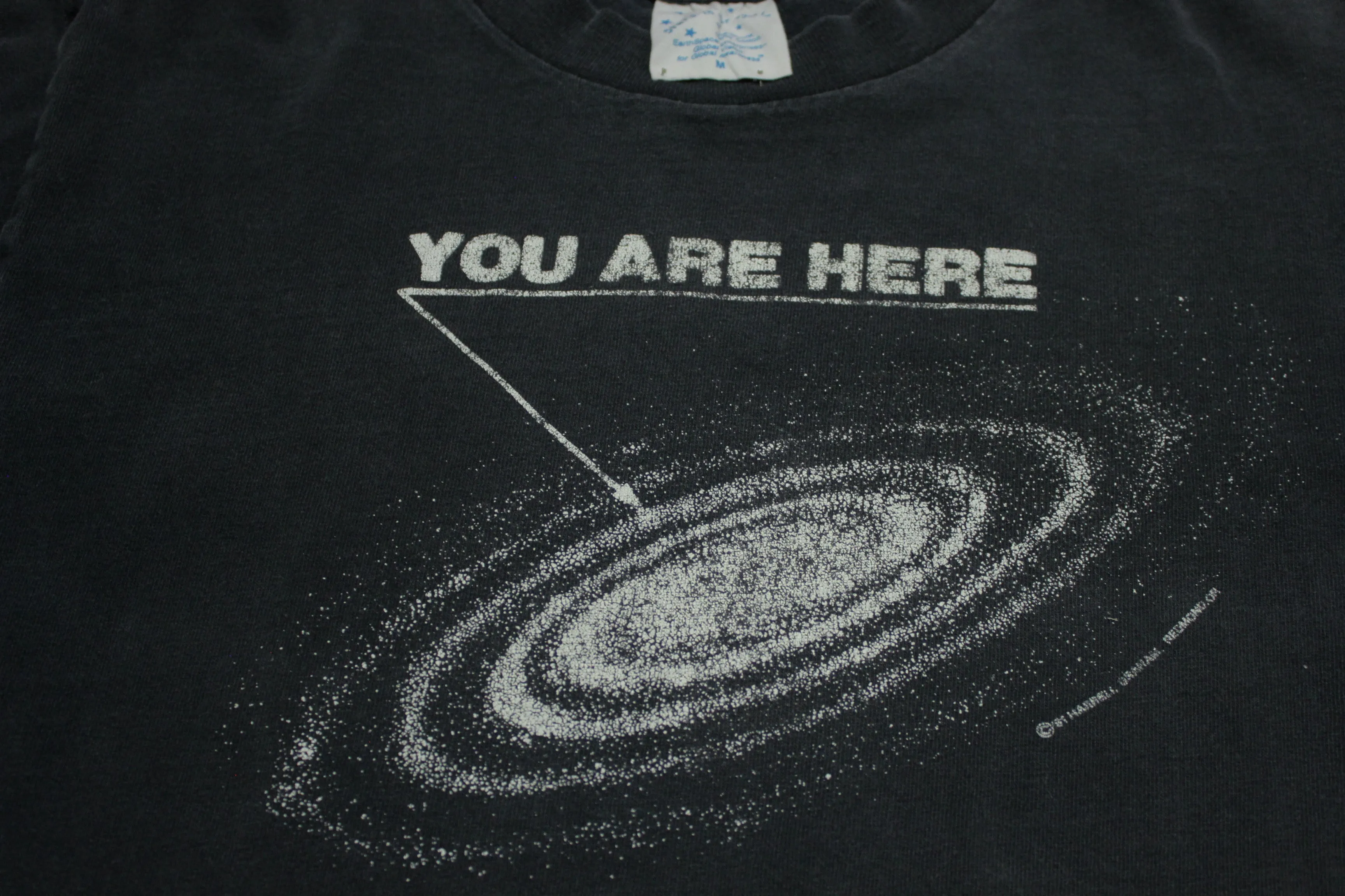 You Are Here Iconic Milky Way Galaxy Vintage 80's Harrell Graham 1981 Original T-Shirt